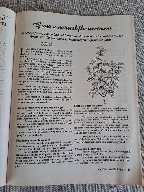 Warm Earth: Organic Growing - Healthy Living 2000 (3 magazines)