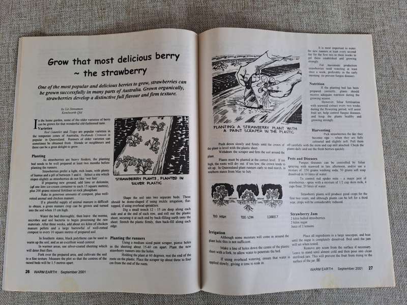 Warm Earth: Organic Growing - Healthy Living 2001 (5 magazines)