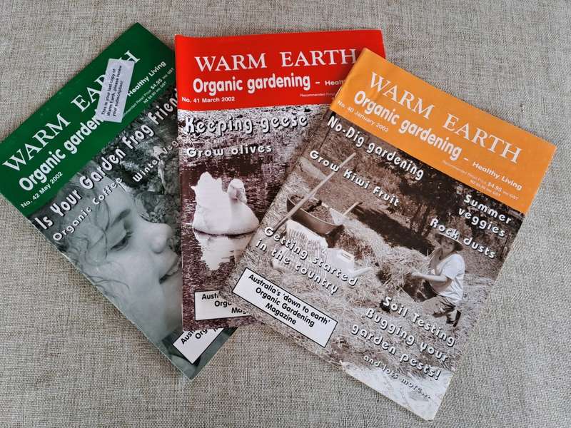 Warm Earth: Organic Growing - Healthy Living 2002 (3 magazines)