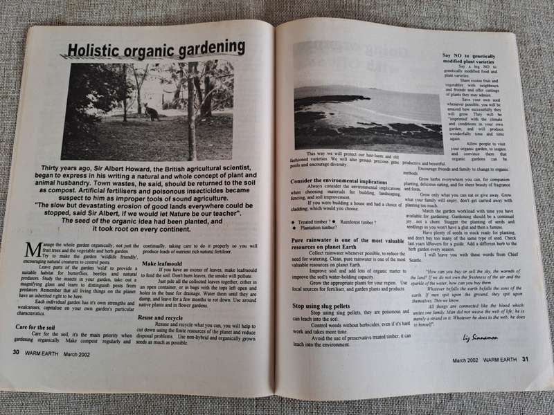 Warm Earth: Organic Growing - Healthy Living 2002 (3 magazines)