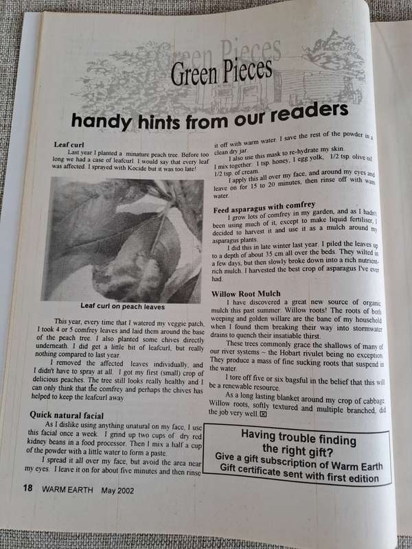 Warm Earth: Organic Growing - Healthy Living 2002 (3 magazines)