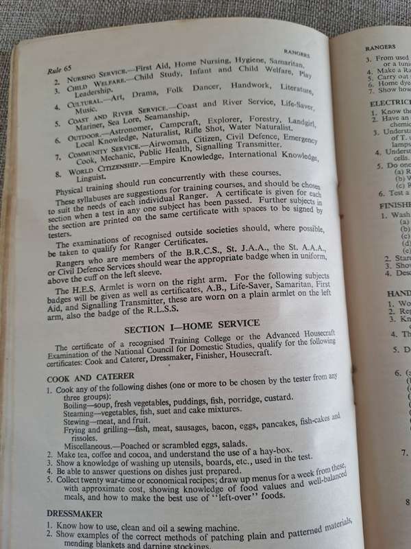 The Girl Guides, Policy Organisation Rules 1939 & 1943