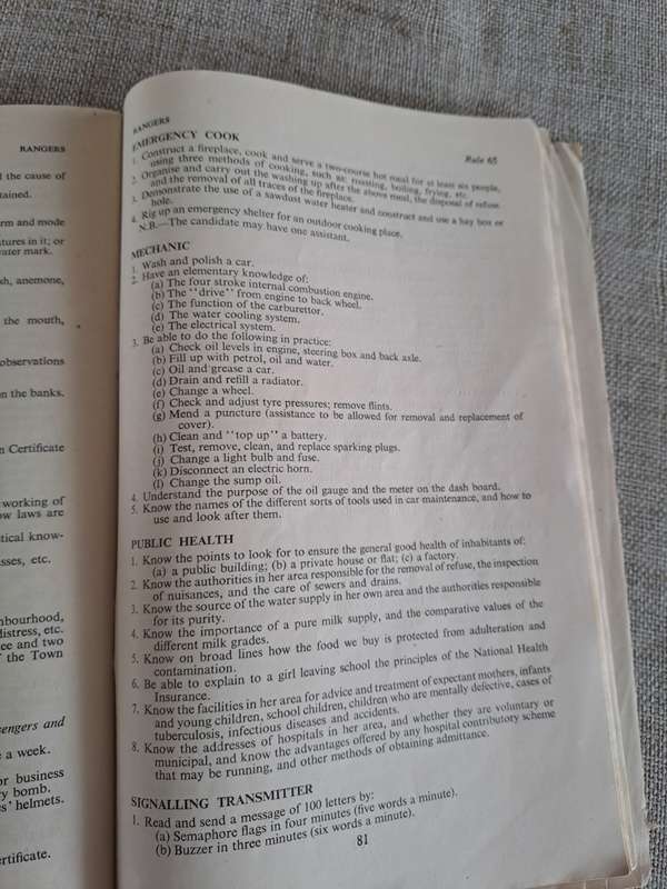The Girl Guides, Policy Organisation Rules 1939 & 1943