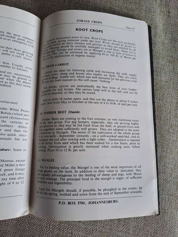 Ford`s Manual 1956 Grasses, Clovers, Legumes, Forage Crops, Bacterias - A.E. Hopson