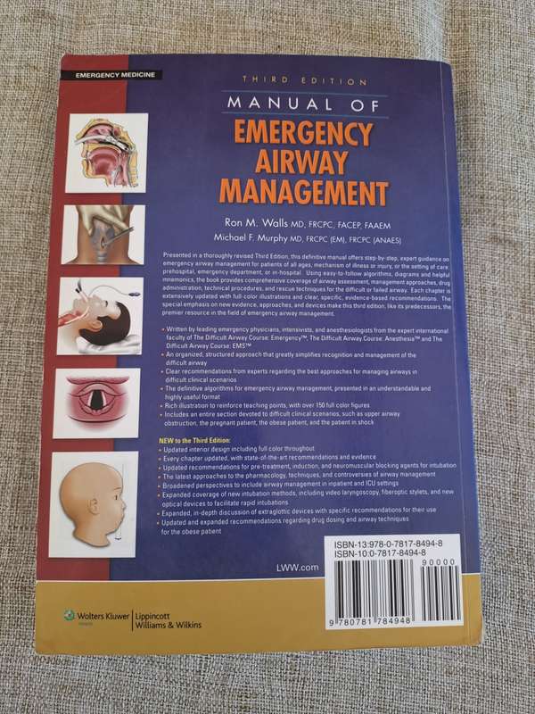 Manual of Emergency Airway Management 3rd Edition - Ron Walls & Michael Murphy