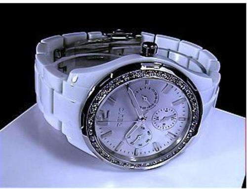 RELIC BY FOSSIL WHITE SWAROVSKI CRYSTAL STARLA BOYFRIEND MULTIFUNCTION WATCH