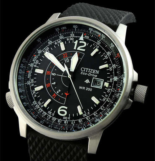 NEW ARRIVAL! CITIZEN PROMASTER ECODRIVE NIGHTHAWK DUAL PILOT (200M) WATCH SUPERB!
