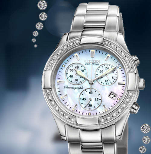 LATEST! CITIZEN LUXURY REGENT DIAMOND COLLECTION ECO-DRIVE WOMEN'S CHRONOGRAPH *ONLY I*