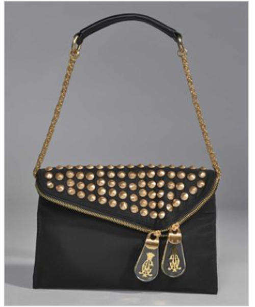 NEW ARRIVAL! CHRISTIAN AUDIGIER  ITSEY BITSEY ENVELOPE STUDDED CLUTCH BAG WITH CHAIN STRAP