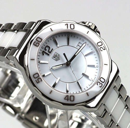 TAG HEUER FORMULA 1 STEEL AND WHITE CERAMIC WATCH - WAH.1211.BA0861