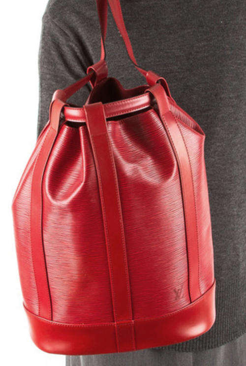 AUTHENTIC LOUIS VUITTON RANDONNEE RED EPI LEATHER BAG - RARE, VINTAGE