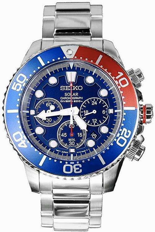 SEIKO Divers Solar Chronograph Watch **Best Price**