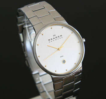 BRAND NEW SKAGEN DENMARK ULTRA SLIM MENS STEEL COLLECTION WATCH