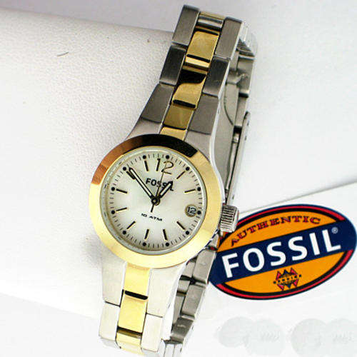 FOSSIL MOTHER-OF-PEARL TWO TONE LADIES WATCH