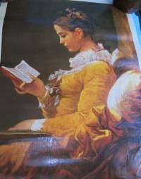 A YOUNG GIRL READING  - REPRODUCTION