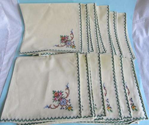 COTTON NAPKINS - TWELVE