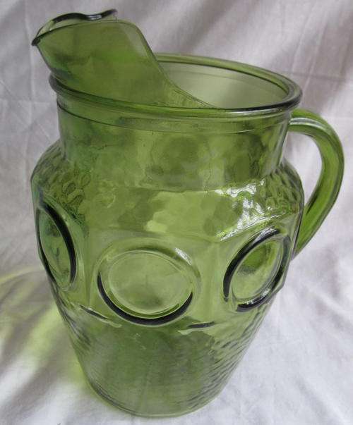 GREEN GLASS JUG