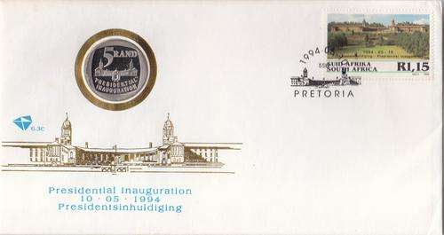 Proof 1994 RSA Inauguration coin on FDC 6.3C  - Original Coin