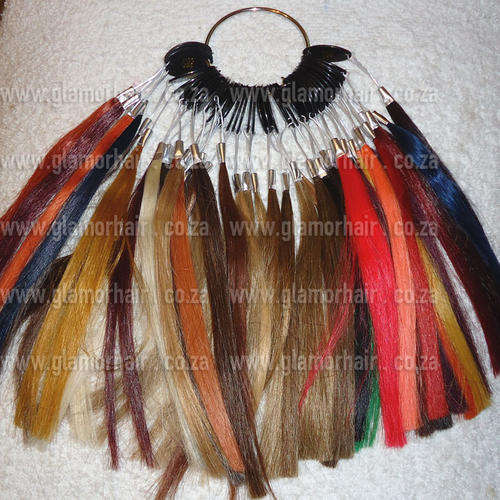 100% human Hair extensions colour chart ring for client matching colour