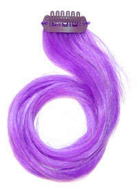 clip in hair extensions one piece colour streak hot purple