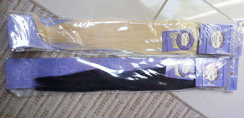 clip in hair extensions 60cm  24" 100% Human Hair -7 pc set Golden hair brand