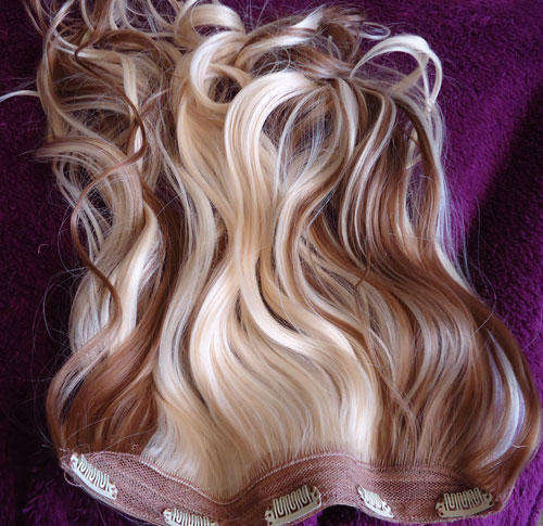 SALE hair extensions Glamor hair Clip in one piece wavy only + free shipping