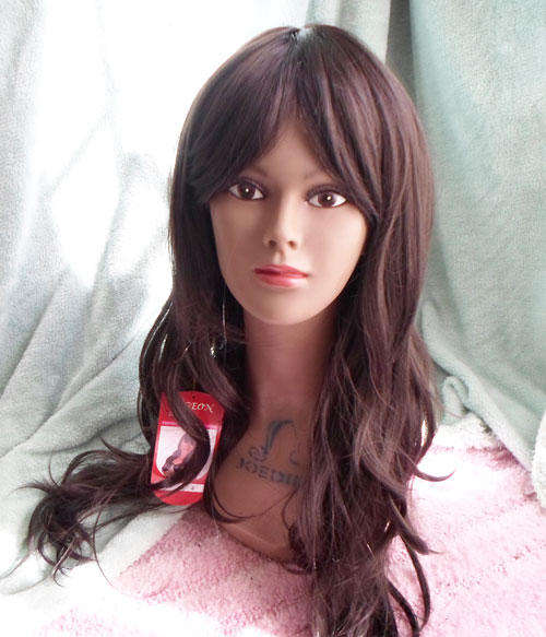 same day shipping! long wavy Daily wear quality wig -100% high quality mono fibre