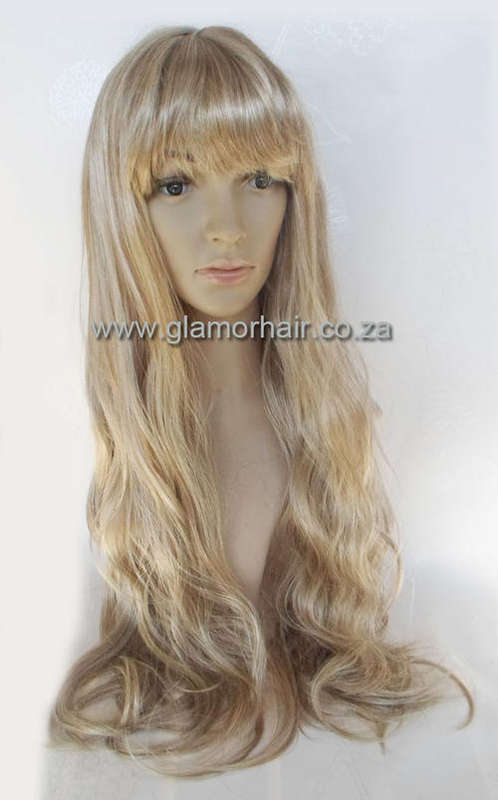 65cm long light blonde mix wig
