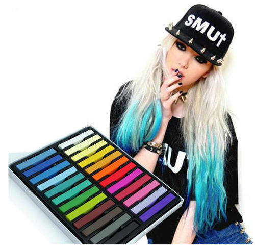 24 colour hair chalk pack