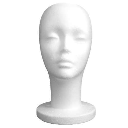 polystyrene mannequin head