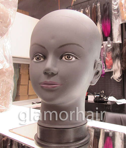 Dark grey color Basic mannequin head