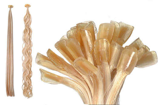 virgin human hair extension fusion  " flat  tip " 100  pieces26 inches/60CM
