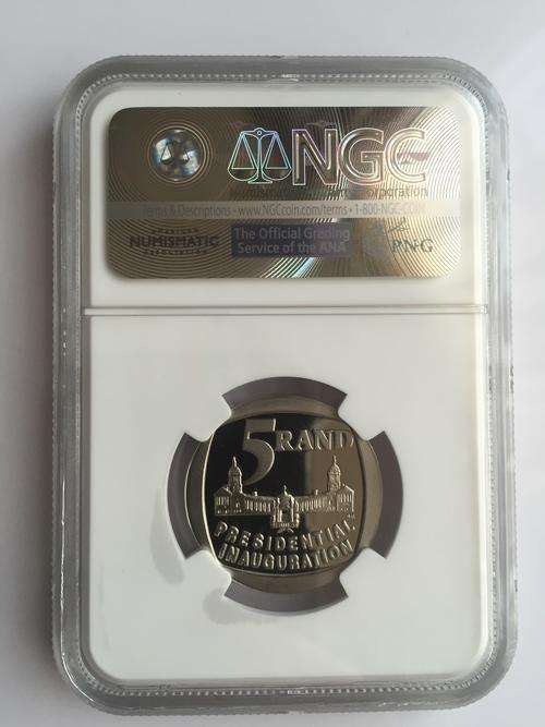 1994 MANDELA INAUGURATION PF69 UC NGC GRADED COLOUR LABEL