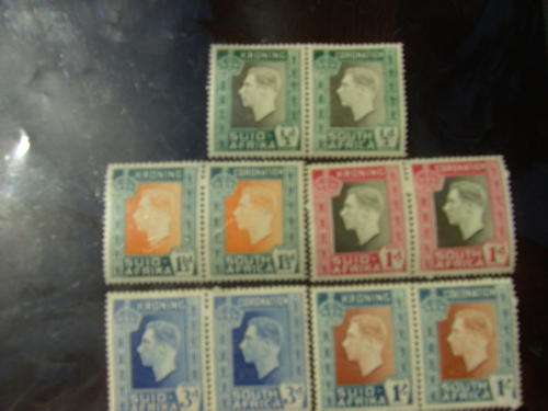 UNION OF S.A - 1937 - CORONATION - 5 PAIRS