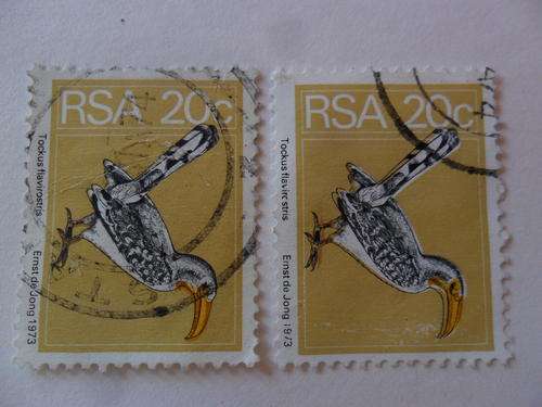 R.S.A. - 1974/7 - 20c X 2 - HORNBILL