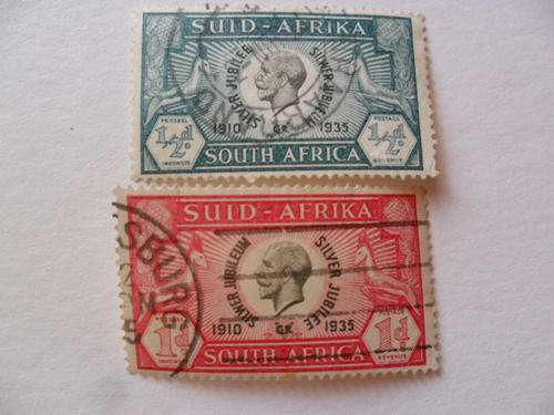 UNION OF S.A. - 1935 - 1/2d + 1d - USED