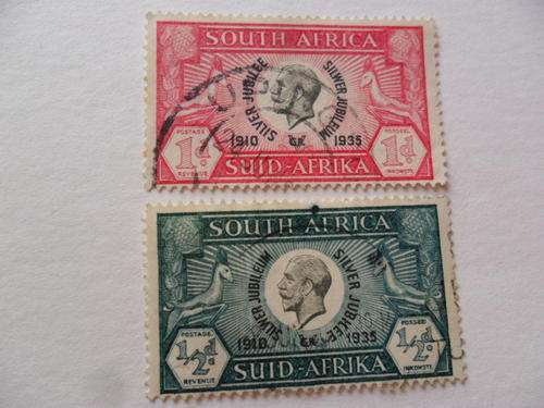 UNION OF S.A. - 1935 - 1/2d + 1d - USED
