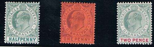 Gibraltar - SG 46, 47, 48  Mint as per Scan