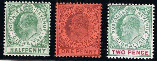 Gibraltar - SG 56/57/58 Mint as per Scan