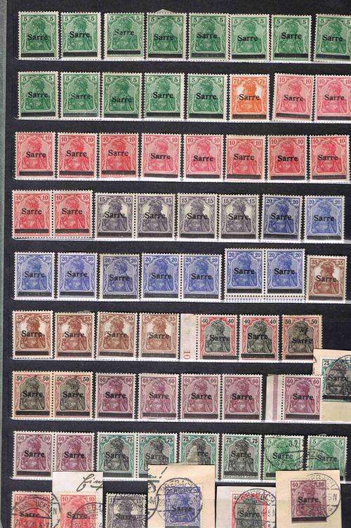 Germany Occupation Saargebiet Mint & Used Accumulation as per scan