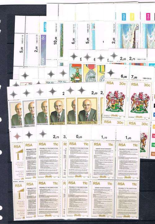 South Africa - Control Blocks & Strips as per 3 Scans
