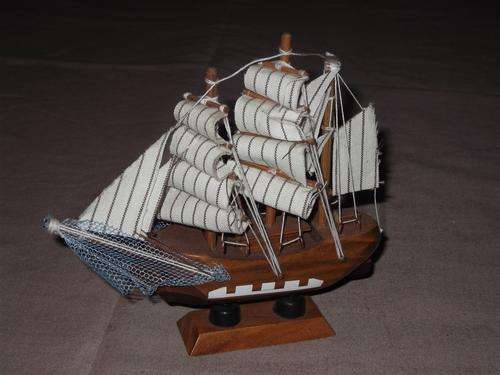 Wooden Boat Ornament