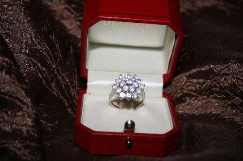 White Gold Ring with Cubic Stones