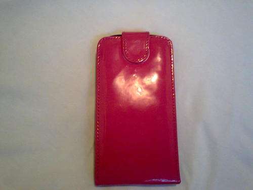 Samsung Galaxy S4 i9500 Fashionable Pink Patent Leather Flip Case