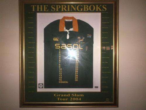 Sighned Springbok Jersey 2004 Grand Slam Tour