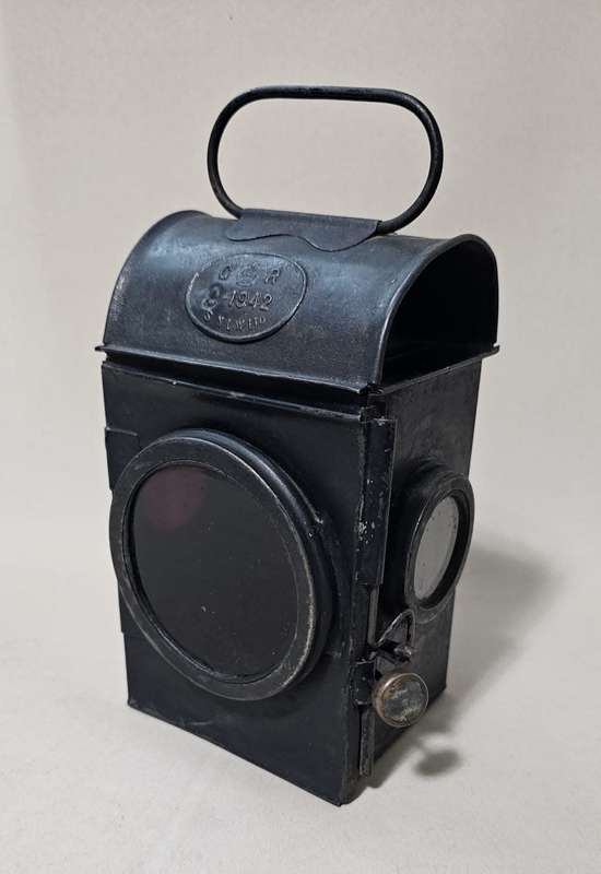 Vintage 1842 WWII Railway Lantern No. 9 SNLW Ltd - BEAUTIFUL