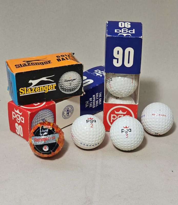 Vintage Items Lot - Muscle Cars Metal Signs, Harley Davidson, Golf Balls - GREAT ITEMS