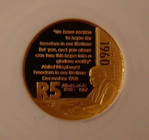 2005 Chief ALBERT LUTHULI ** PF70UC ** PROTEA GOLD 1/10 oz ** FINEST KNOWN