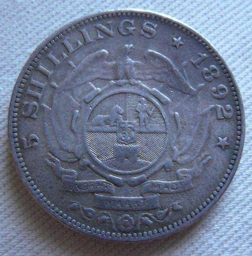 *** 1892 ZAR SINGLE Shaft 5 SHILLINGS CROWN ***