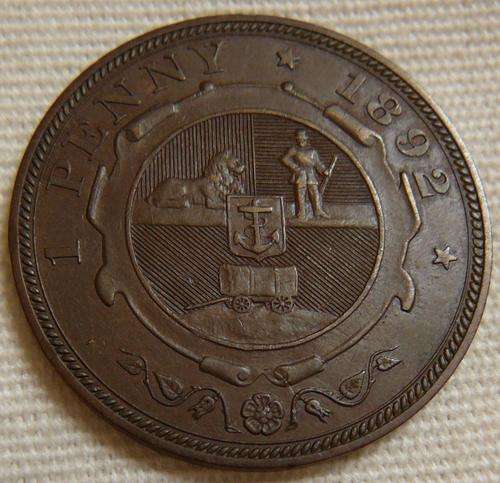 *** 1892 ZAR PENNY *** FIRST YEAR  PENNY